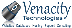 venacity website database development